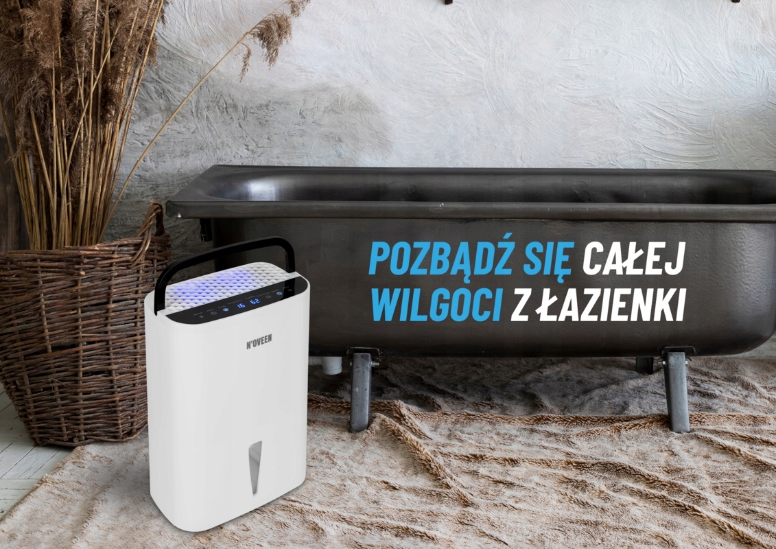 OSUSZACZ POWIETRZA Z FUNKCJĄ OCZYSZCZANIA UV POCHŁANIACZ WILGOCI Poziom hałasu 37 dB