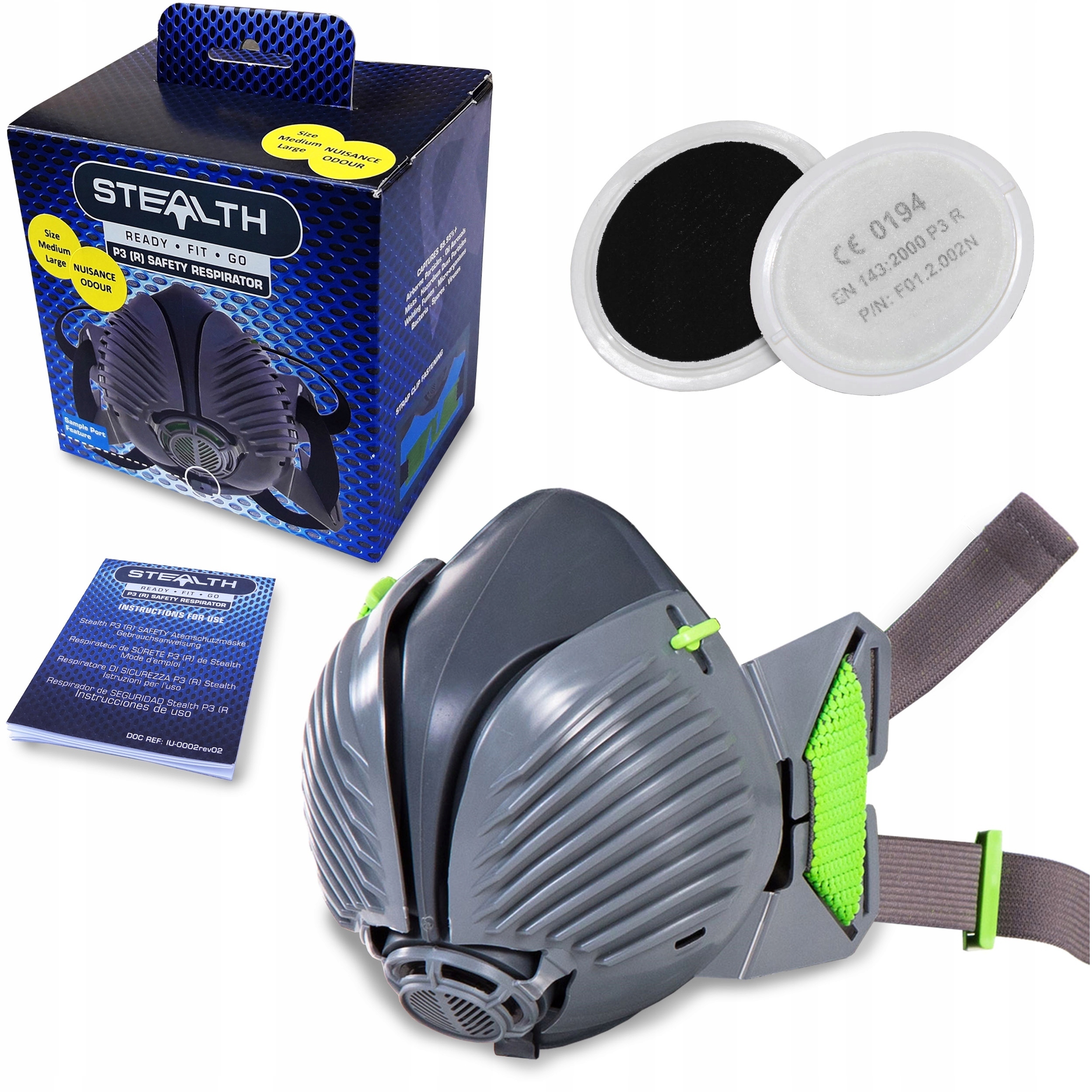 Ochranná Polomaska Stealth S Aktivním Uhlím S/m