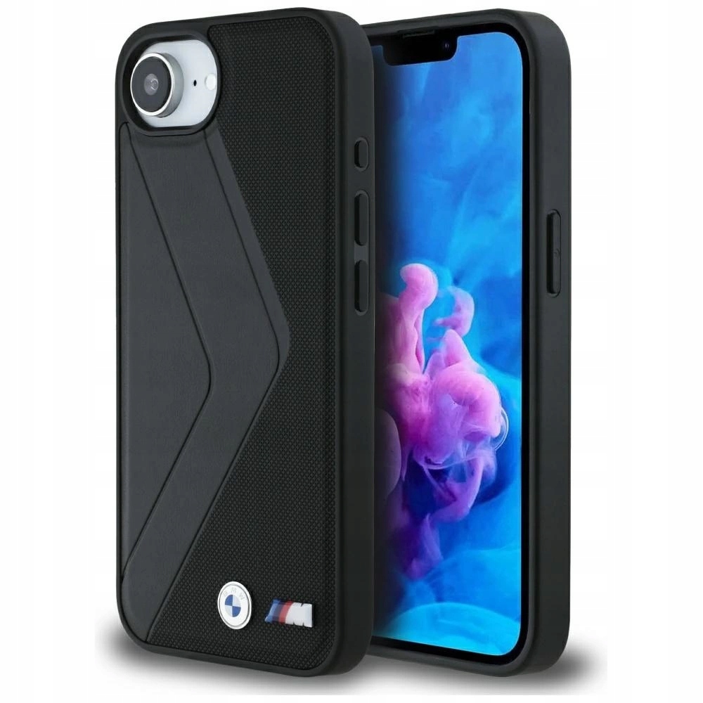 Pouzdro Bmw Oversized Stripes MagSafe pro iPhone 16e černé