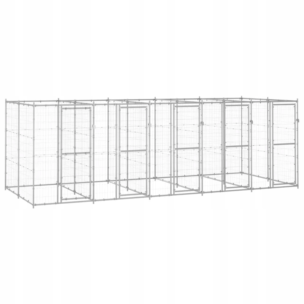 Levně Kotec pro psa 550x220x180 cm, stříbrná