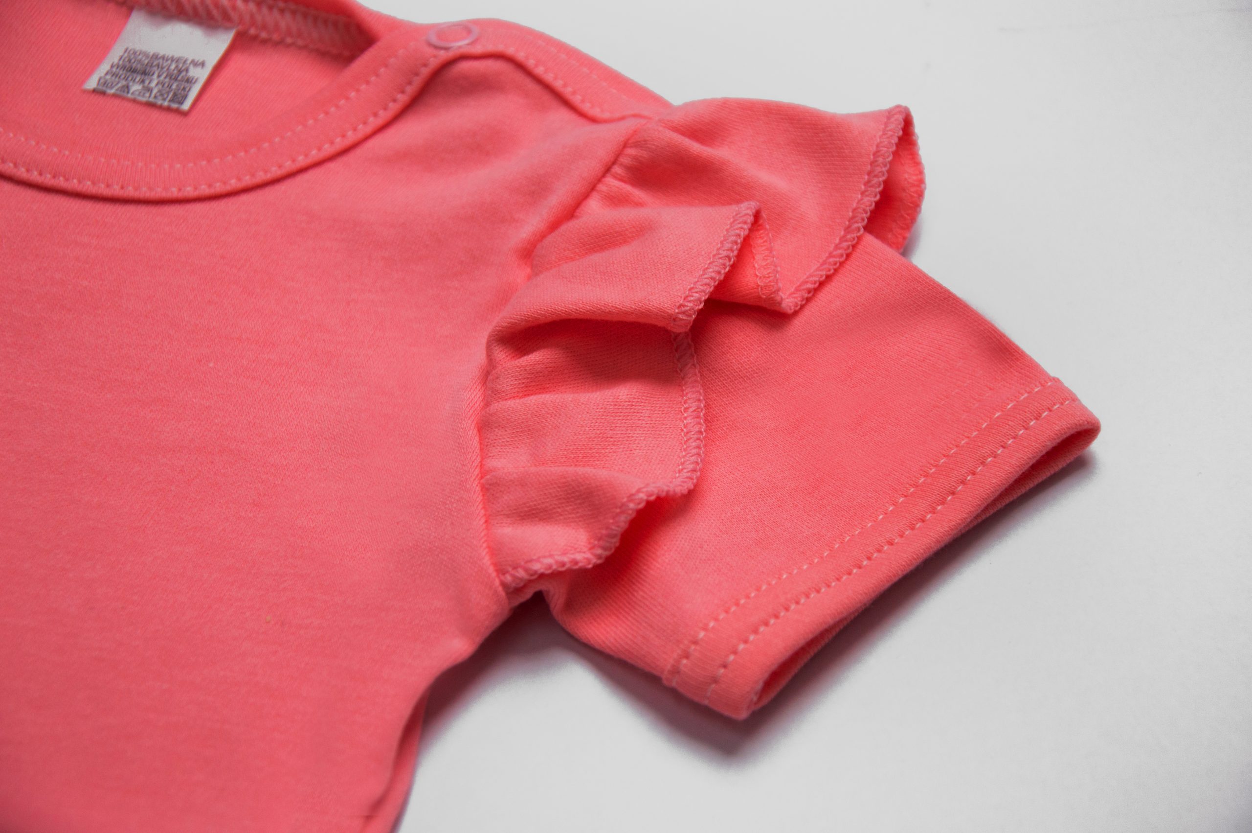 2-pak BODY Z FALBANKAMI koral i śmietanka 62 Sezon wiosenny letni jesienny zimowy