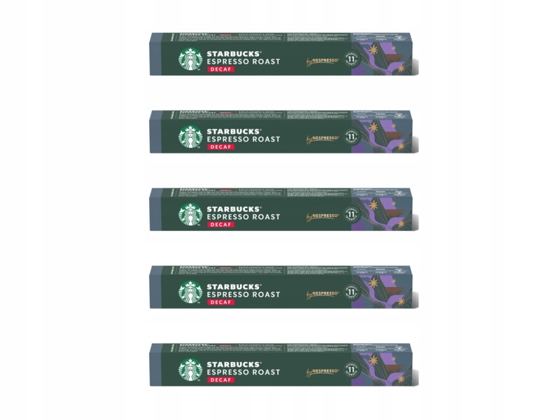 Kapsułki Starbucks Espresso Roast Decaf do ekspresu Nespresso 5 x 10 sztuk