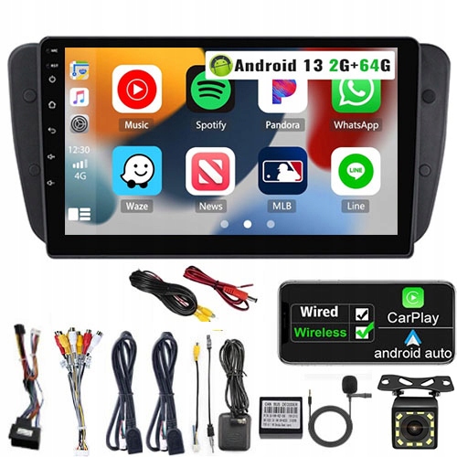 Radio Navigace Wif Gps Seat Ibiza 6J 2009-2013 Carplay 4GB 64GB Android 13