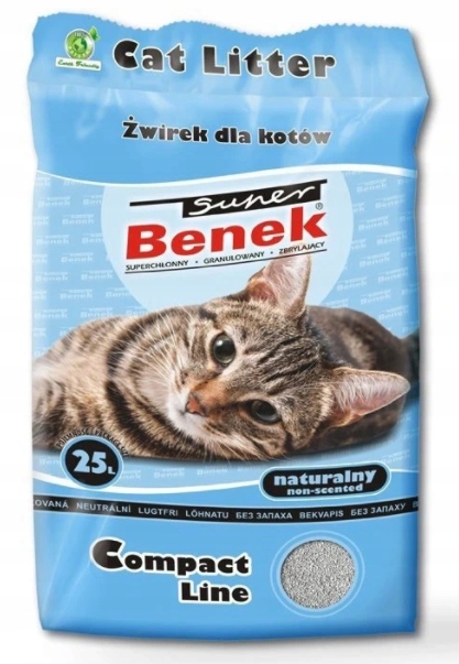 Superbenek Naturalny żwirek bentonitowy Compact25L