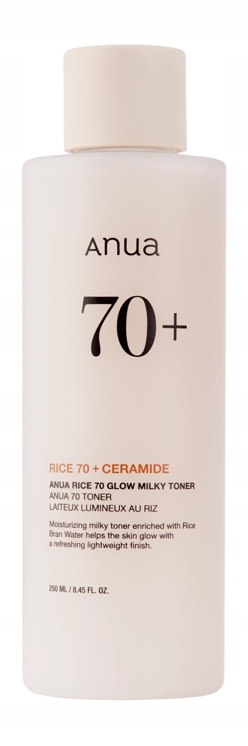 Anua Rice 70 Glow Milky Toner Hydratační rýžový toner na obličej 250 ml