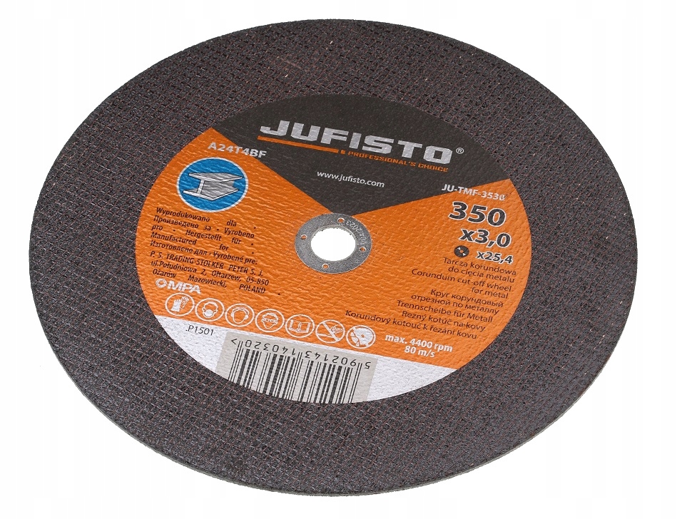 

Tarcza Do Cięcia Metalu Korundowa 350 x 3 Jufisto