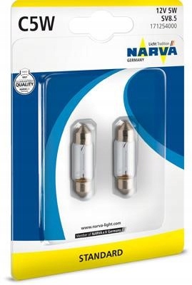 

Narva C5W Żarówka 5W 12V Standard 17125 2szt.