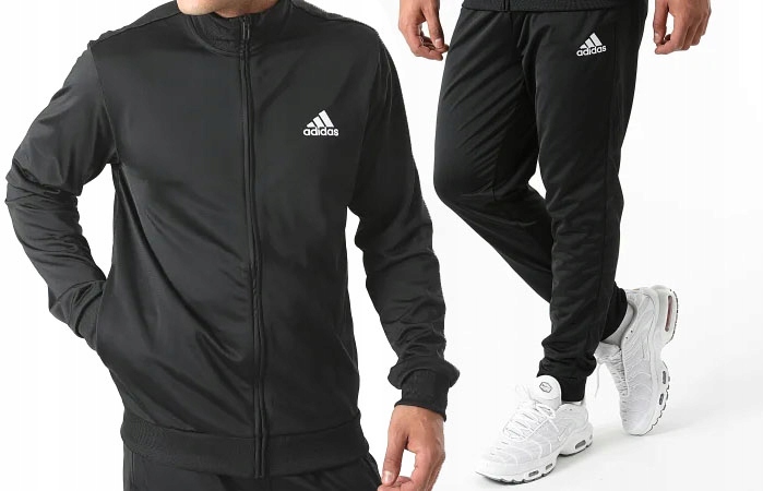 DRES MĘSKI ADIDAS KOMPLET DRESY SPORTOWE CZARNY ROZMIAR M