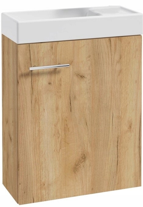 Závěsná koupelnová skříňka s umyvadlem dub craft 50 x 70 cm, moderní