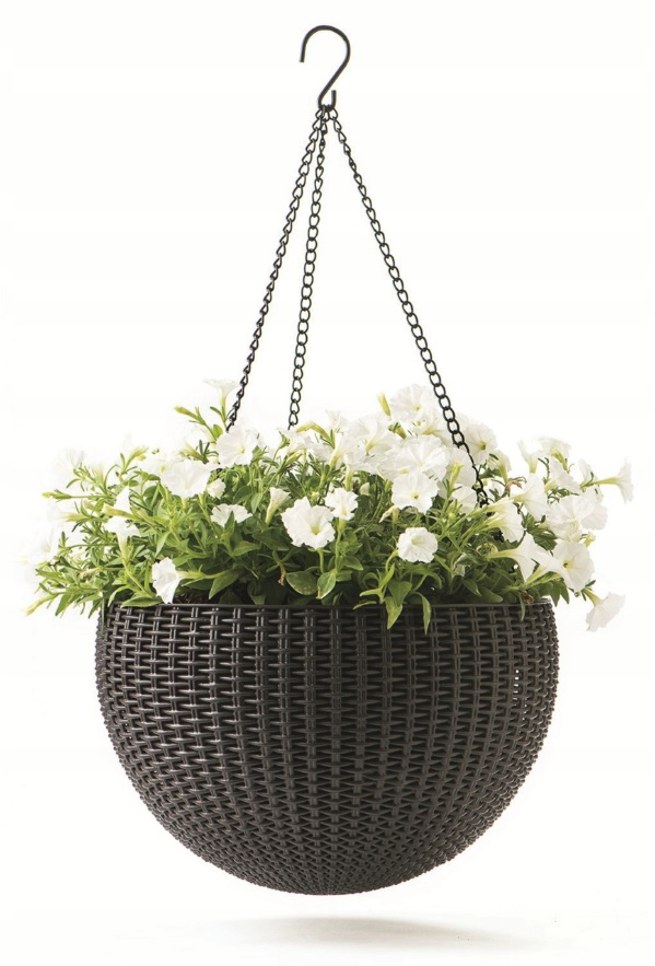 

Doniczka wisząca Keter Sphere Planter brązowa