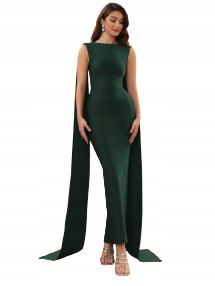 Shein Zelené Šaty Se Zdobenými Pásky 36 1KK