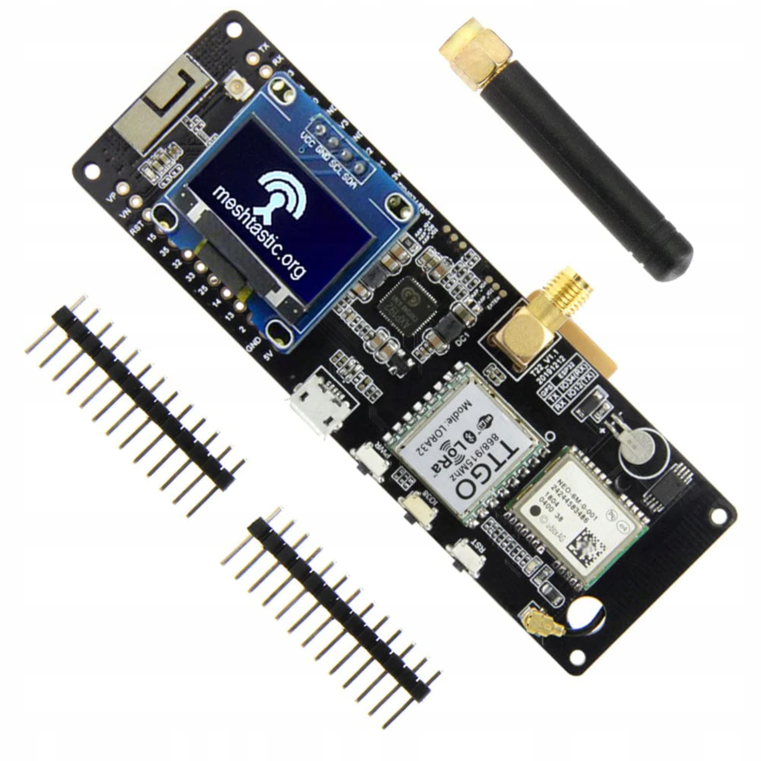 Moduł Lilygo T-Beam ESP32 LoRa 868MHz Gps WiFi do Meshtastic Oled Arduino