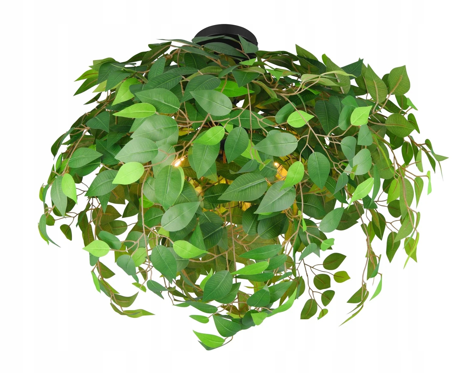 Dekoratívna stropná lampa zelené listy Ø70 cm 3xE14 Leavy Rl