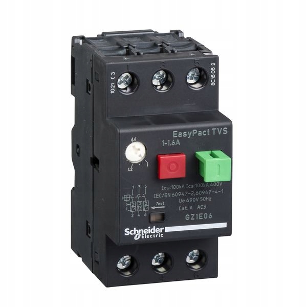 Schneider Elektrický motorový spínač EasyPact 3P 1-1,6 A GZ1E06