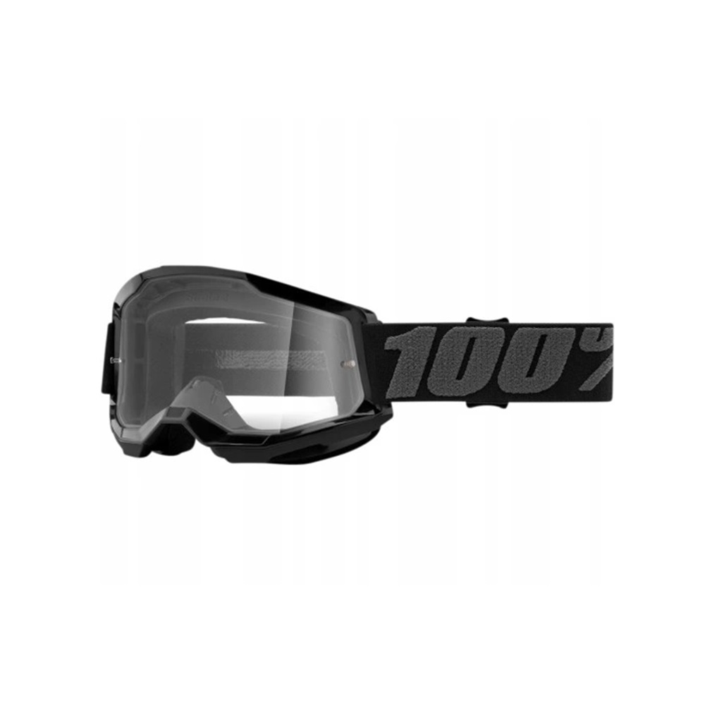 Gogle 100% Strata 2 czarne przezroczyste