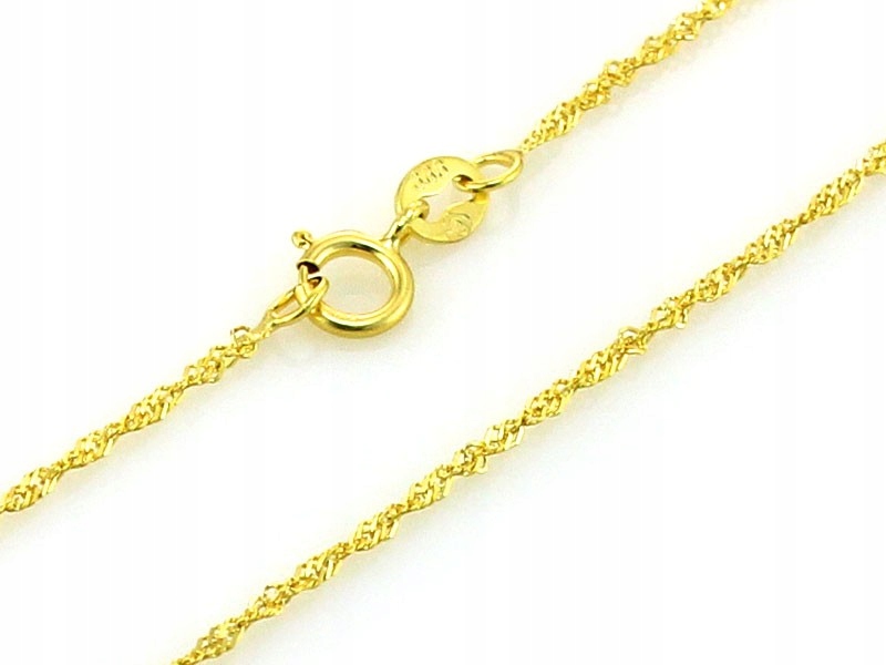 Řetízek zlatý dámský 585 kroucená singapurská lesklá vazba jako dárek