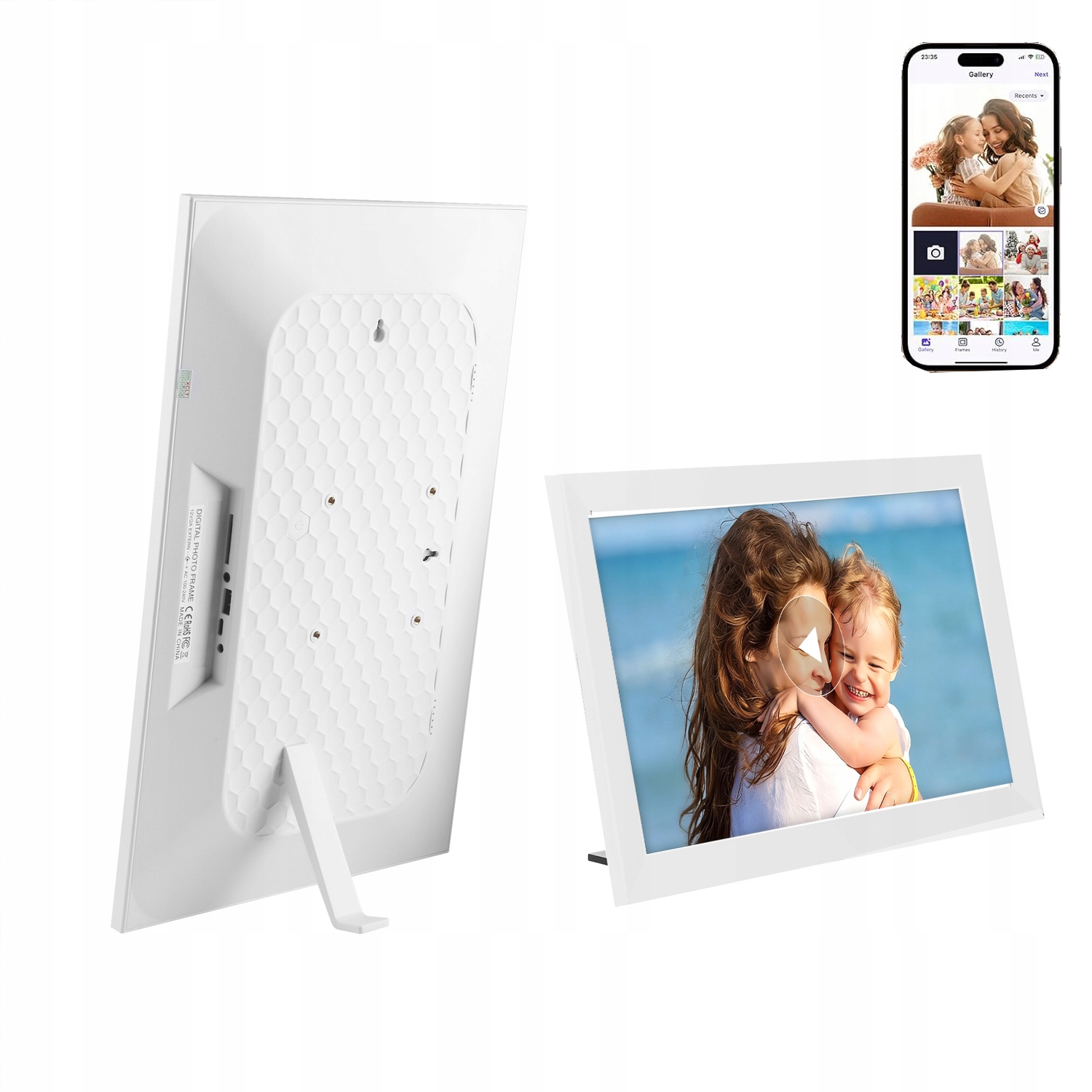 Chytrý Digitální Fotorámeček Wifi 1920x1080 Dotyková Obrazovka Digitální Fotorámeček