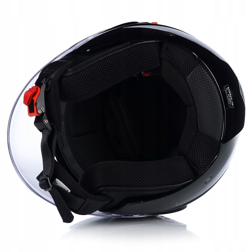 KASK MOTOCYKLOWY OTWARTY | VITO AMARO BLACK | POŁYSK SKUTER CHOPPER +BLENDA Model AMARO