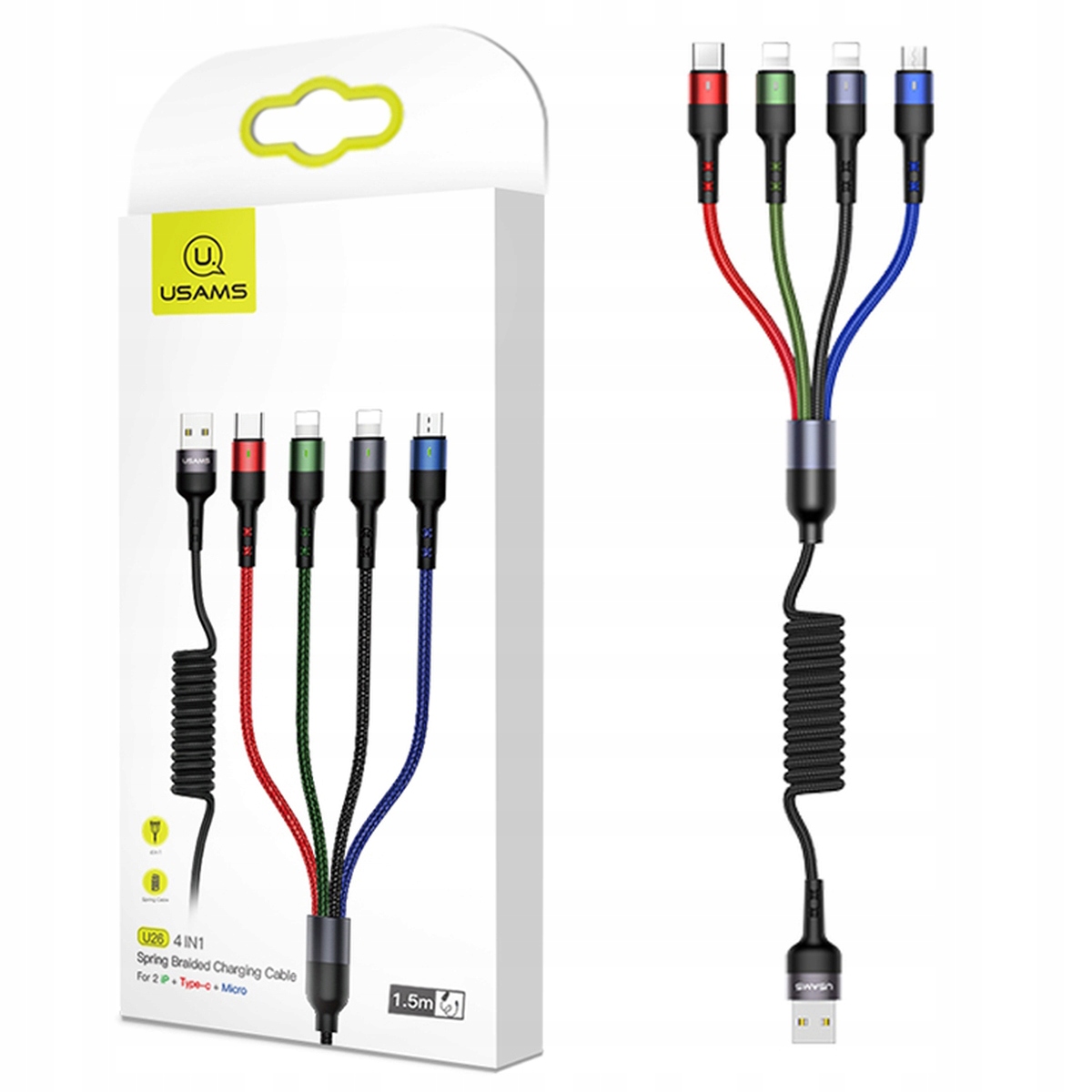 

Usams Kabel 4W1 Szybki Micro/typ-c/do Iphone