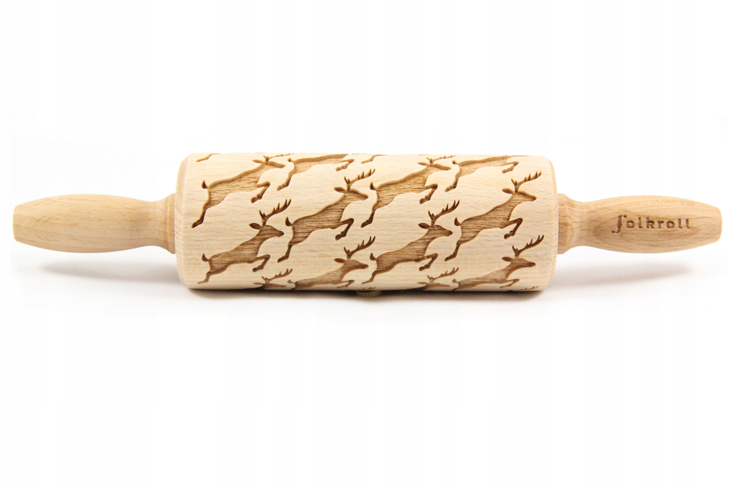Wałek grawerowany wzór SKACZĄCE RENIFERY, junior