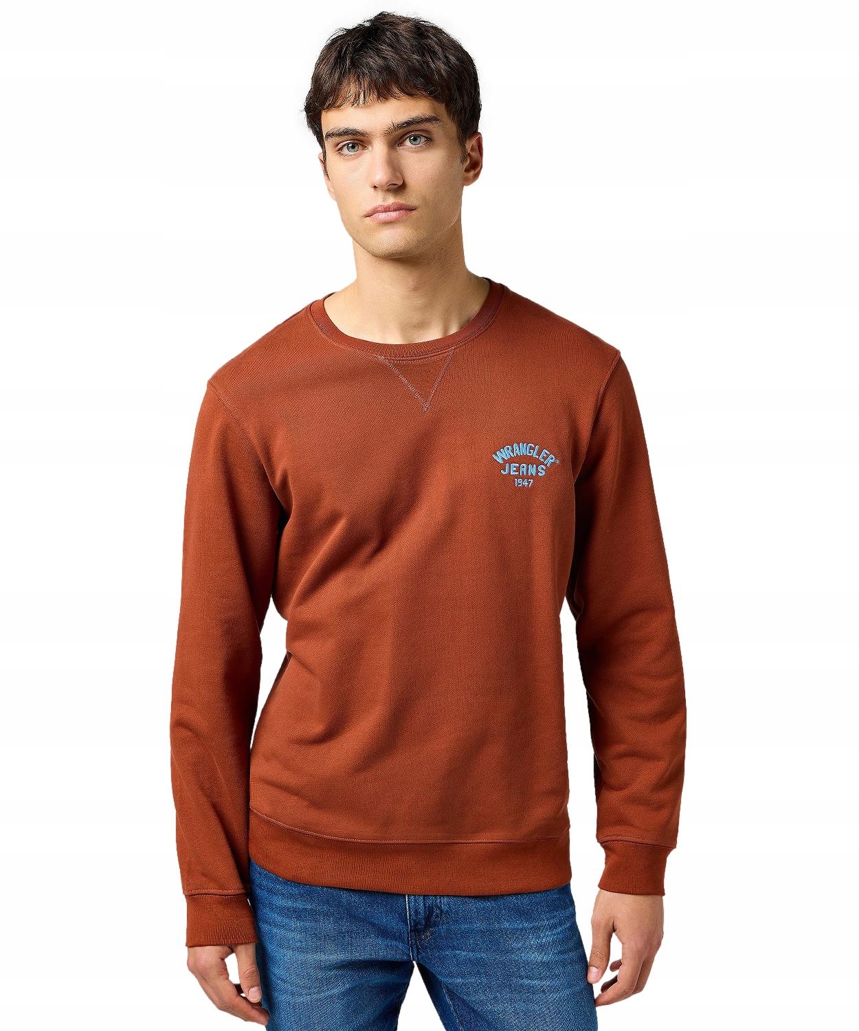Mikina Wrangler Small Logo Crew 112364093 Uzená paprika XXL