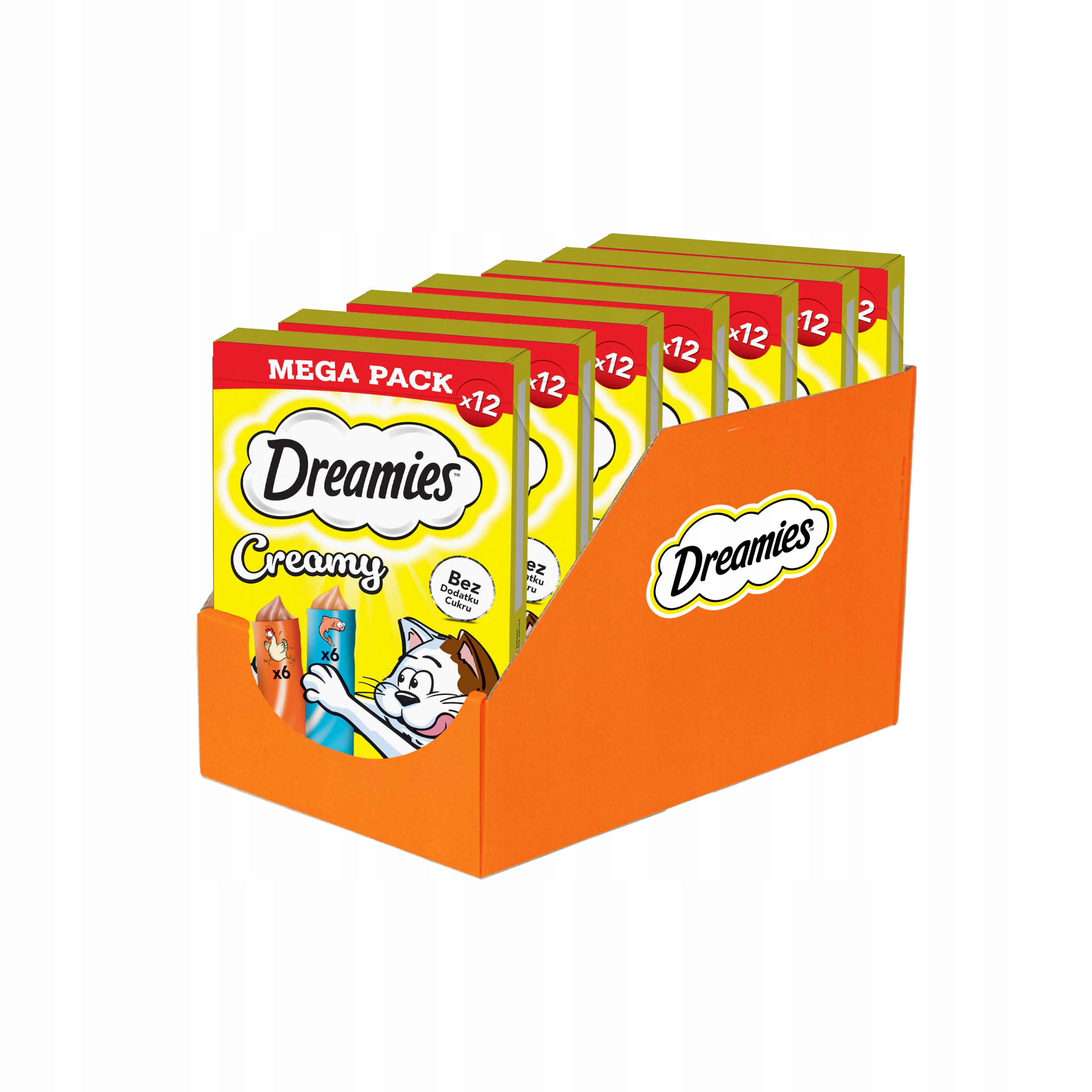 Dreamies Creamy przysmaki dla kota kurczak łosoś 84x10g