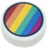 

Lego Płytka 1 x 1 nadruk Tęcza 98138pb294 Nowa