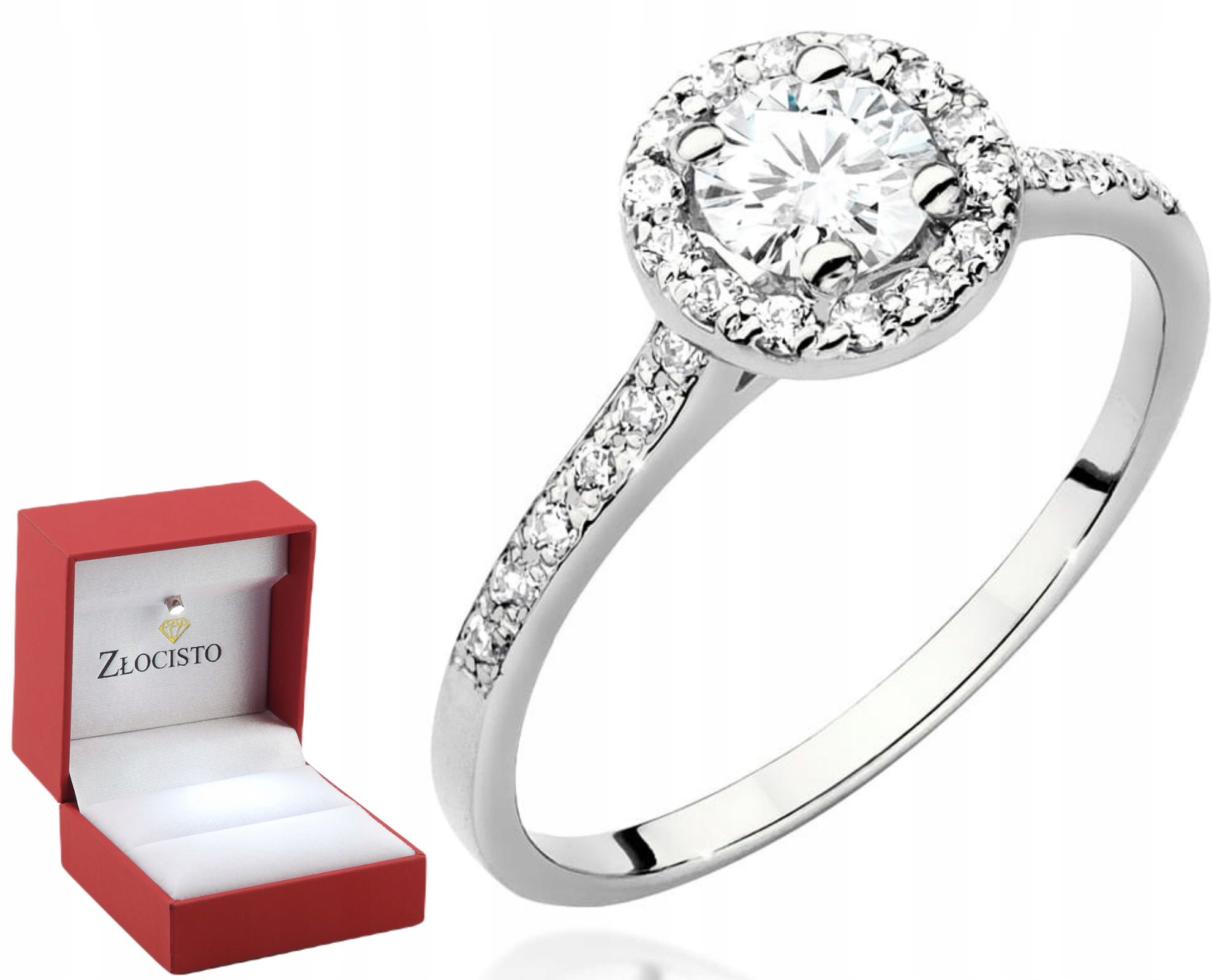 Bílé Zlato Prstýnek S Brilianty Gravírování 585 Bonus Dárek