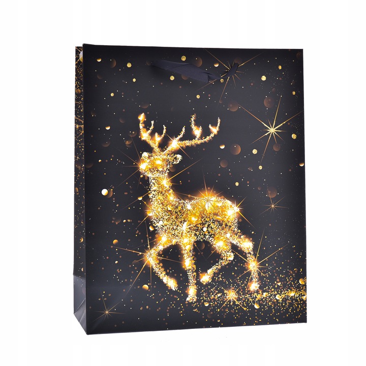 MOCNA TOREBKA PREZENTOWA torba na prezent Mikołaj święta gruby karton 32x26