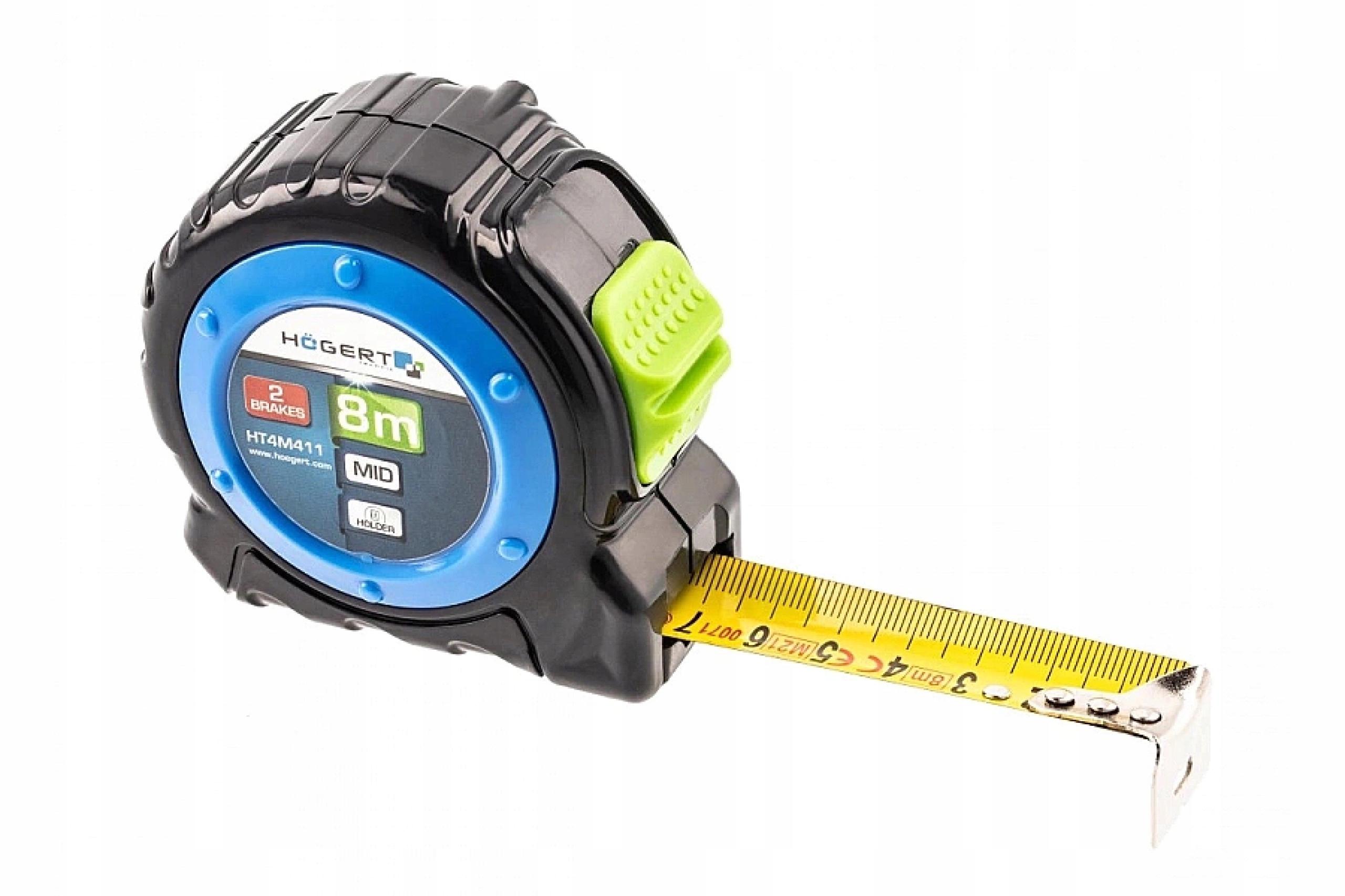 Metrówka Miara Miarka Taśma Miernicza Zwijana Stalowa 8 m 25 mm Hoegert Długość 8 m