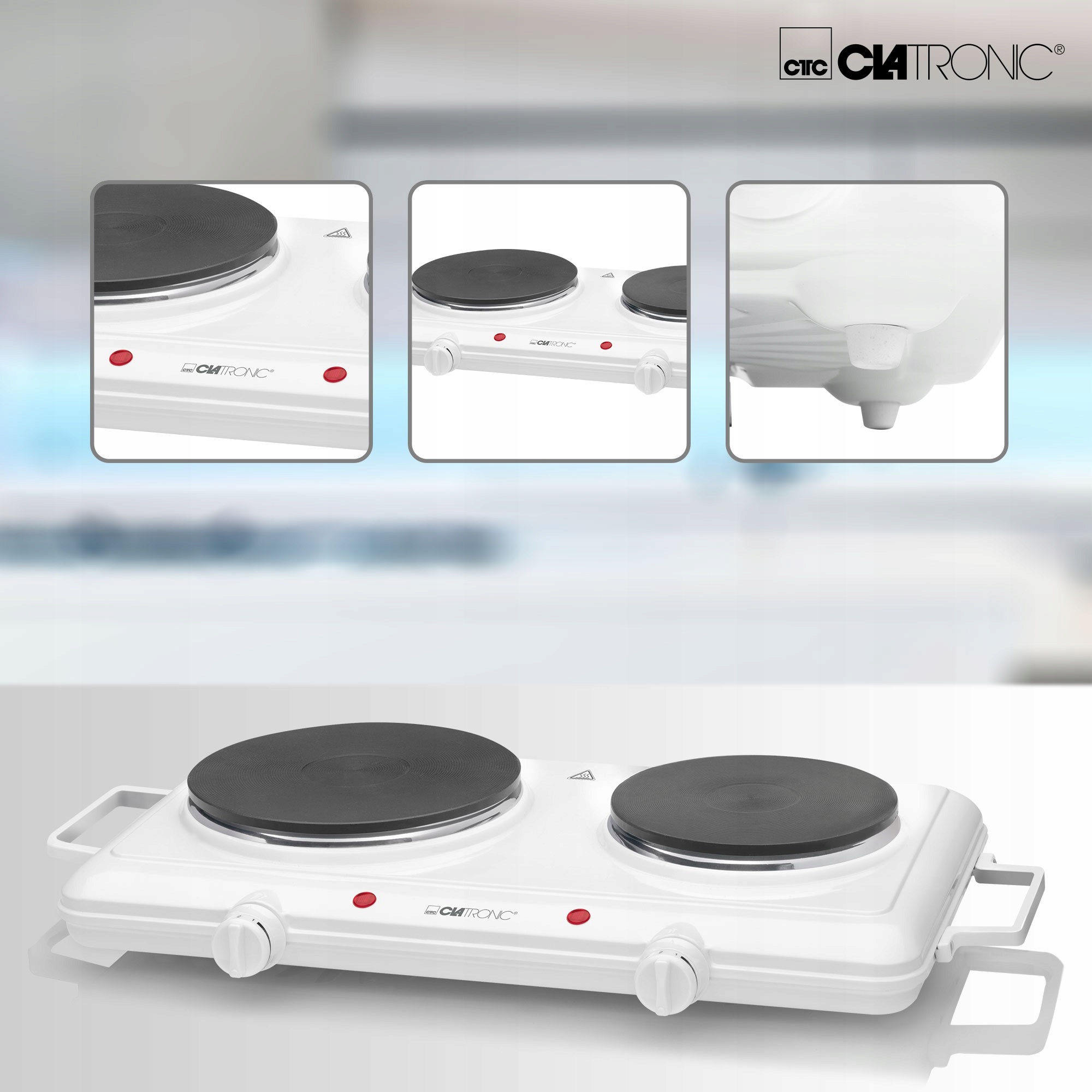 KUCHENKA ELEKTRYCZNA PRZENOŚNA DWUPALNIKOWA CLATRO Marka Clatronic