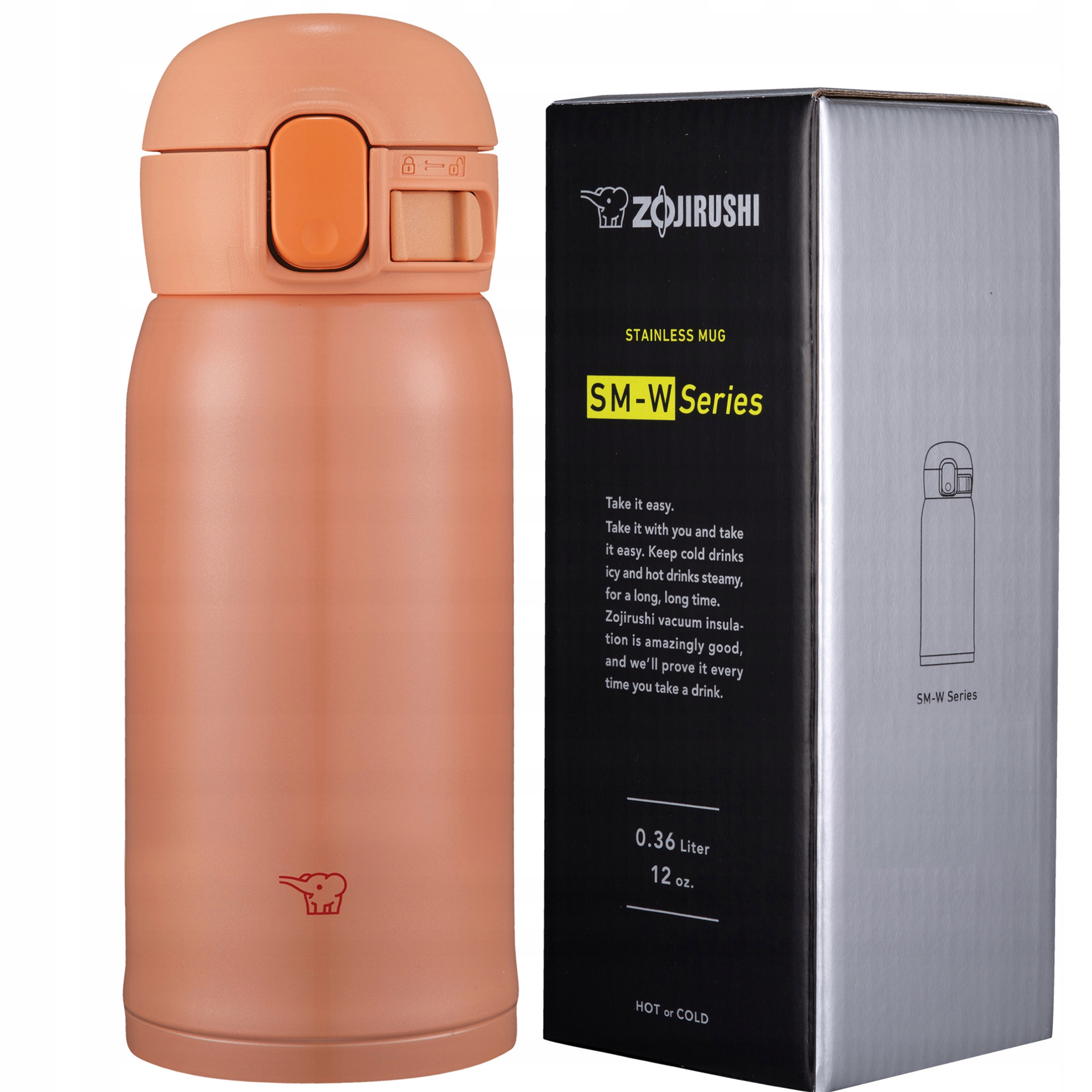 Termohrnek termoska na horké nápoje a kávu Zojirushi SM-WR36E-DP 0,36L