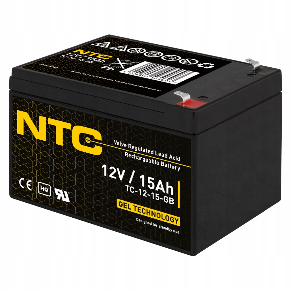 Akumulator Żelowy Bezobsługowy Ntc Premium 15-12 12V 15Ah