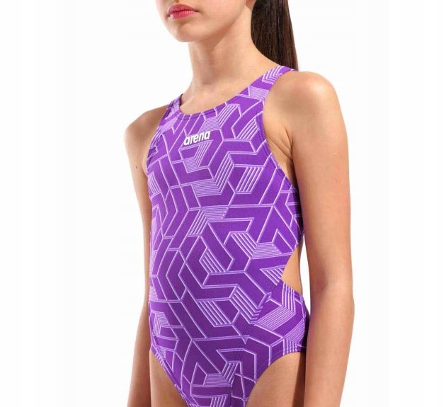 Kostium kąpielowy dziewczęcy Arena Tech Solid Escape 140