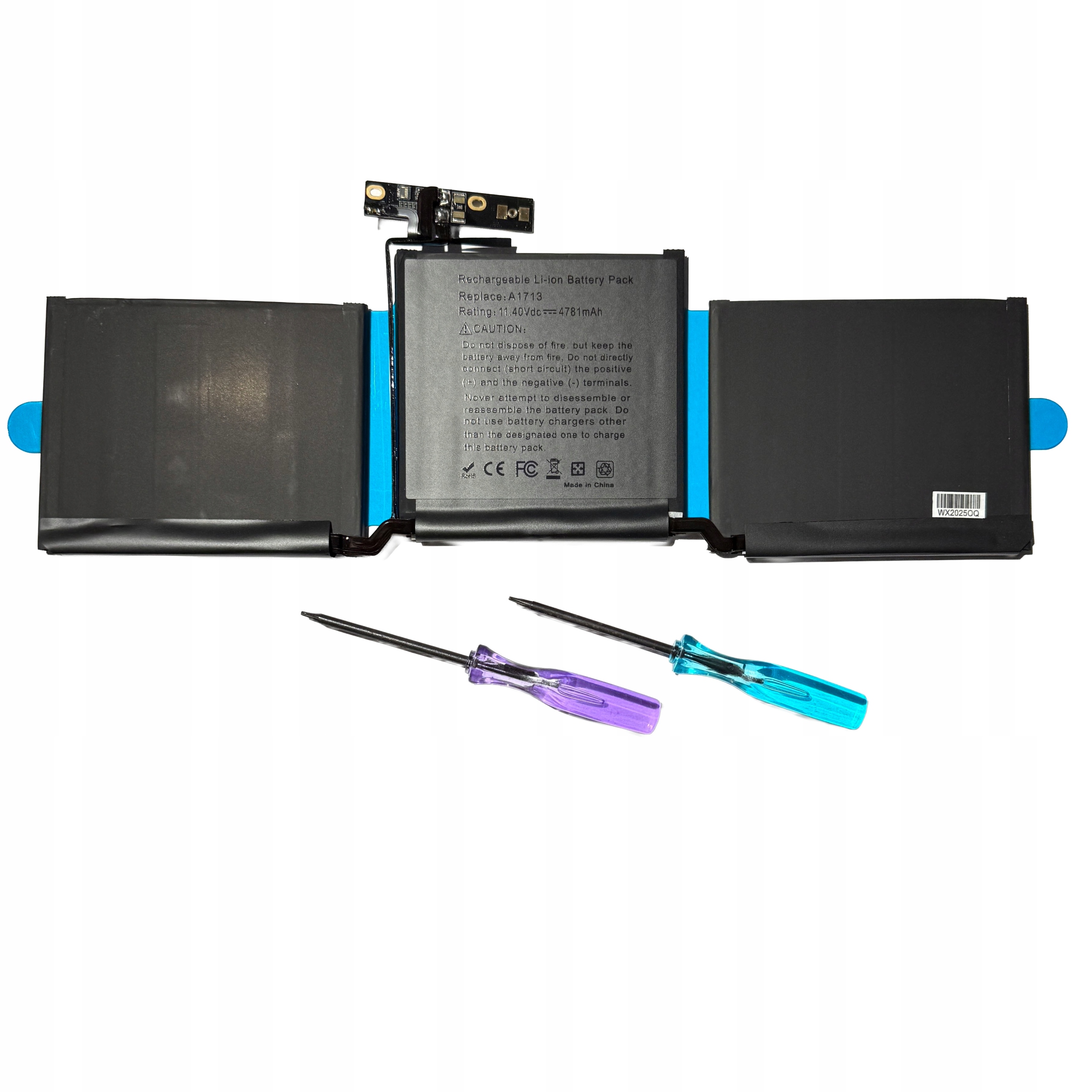 Bateria A1713 Zestaw do MacBook Pro 13" A1708 (No Touch Bar 2016-2017)