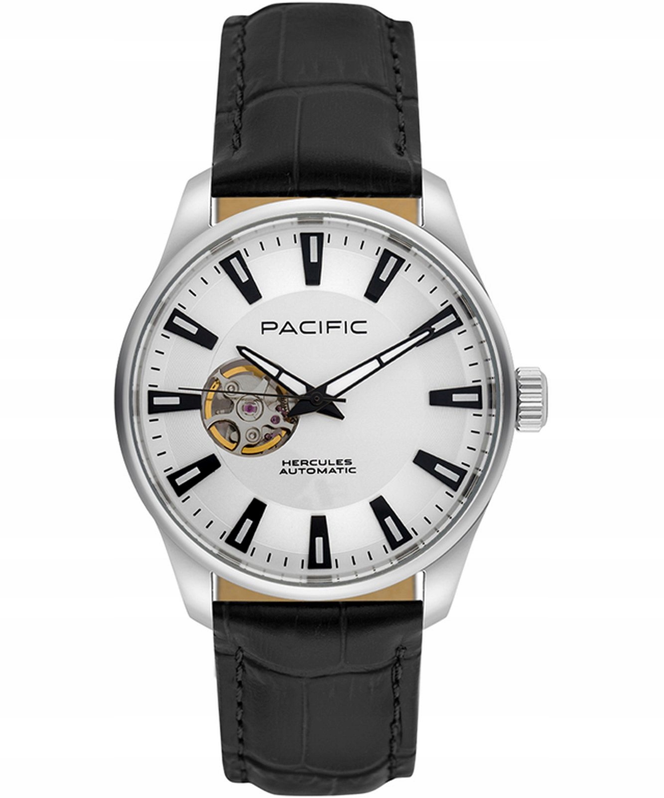 Pacific SAMA-1702-01 Klasické pánské hodinky s otevřeným srdcem