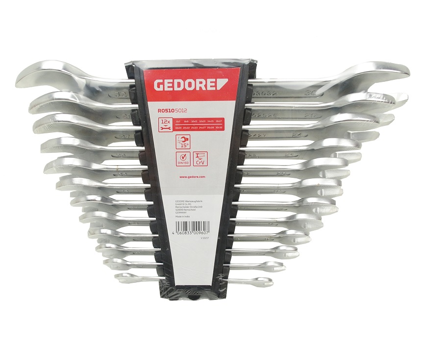 ZESTAW KLUCZY PLASKICH PODWOJNYCH GEDORE RED