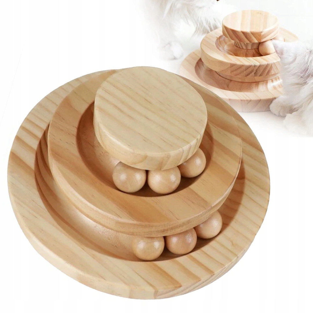 Levně Věž S Míčky Hračka Interaktivní Míčky Kolotoč Hraje Dárek Pro Kočky