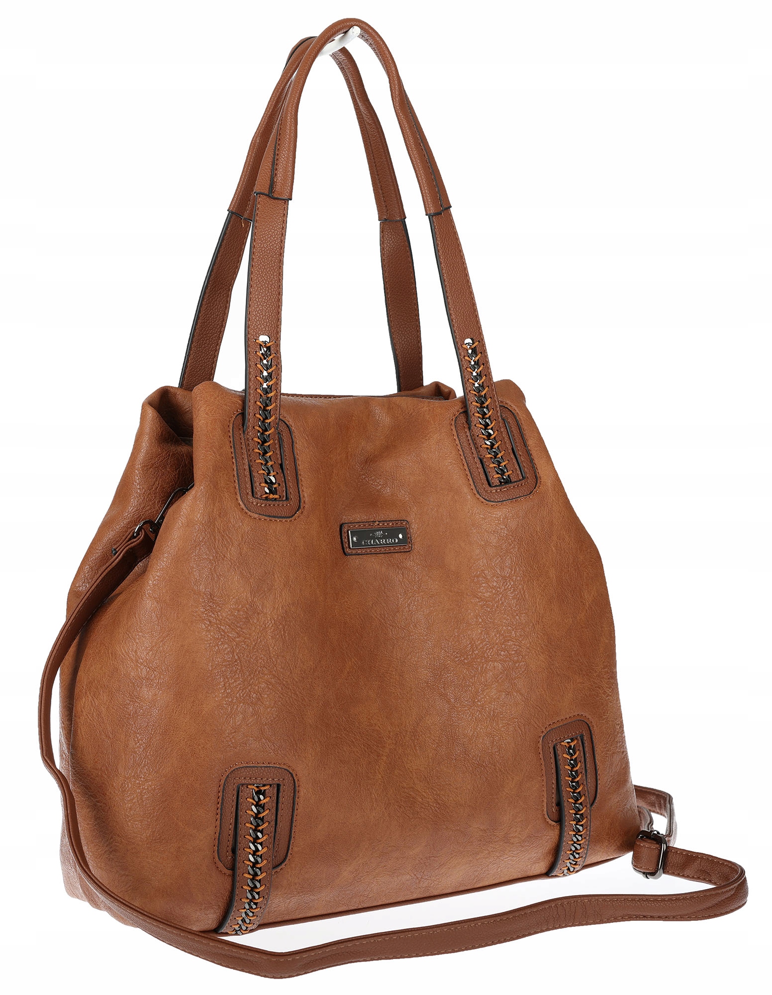 Dámská shopper kabelka A4 elegantní velká taška do práce CH6687 Hnědá