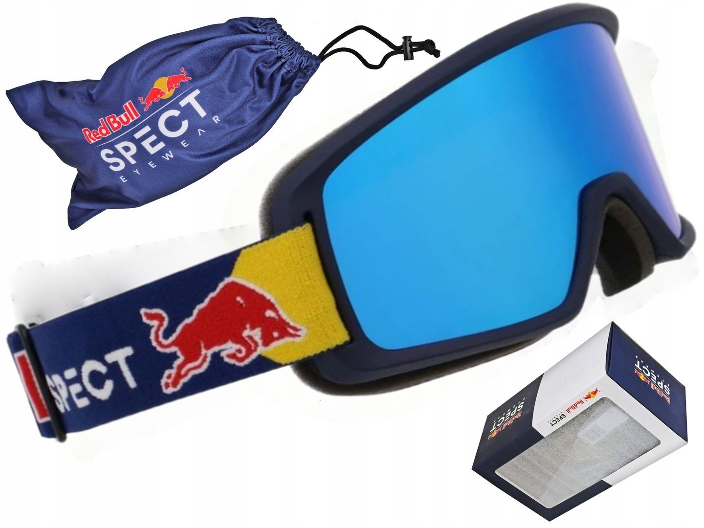 GOGLE NARCIARSKIE OKULARY RED BULL SPECT ARIUS SNOWBOARD NARTY POKROWIEC