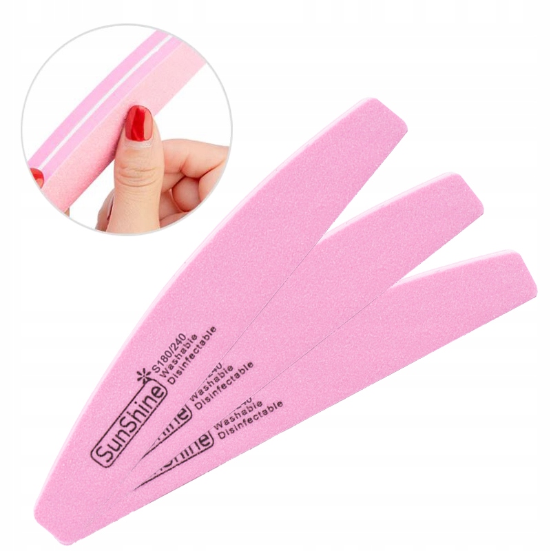 

Polerka Pilnik do Paznokci Łódka 180/240 Pink x10