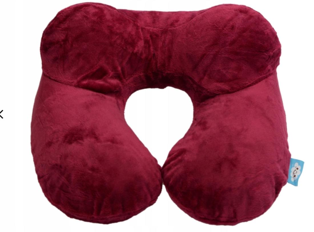 

Poduszka Podróżna Dmuchana Rogal Bordowa