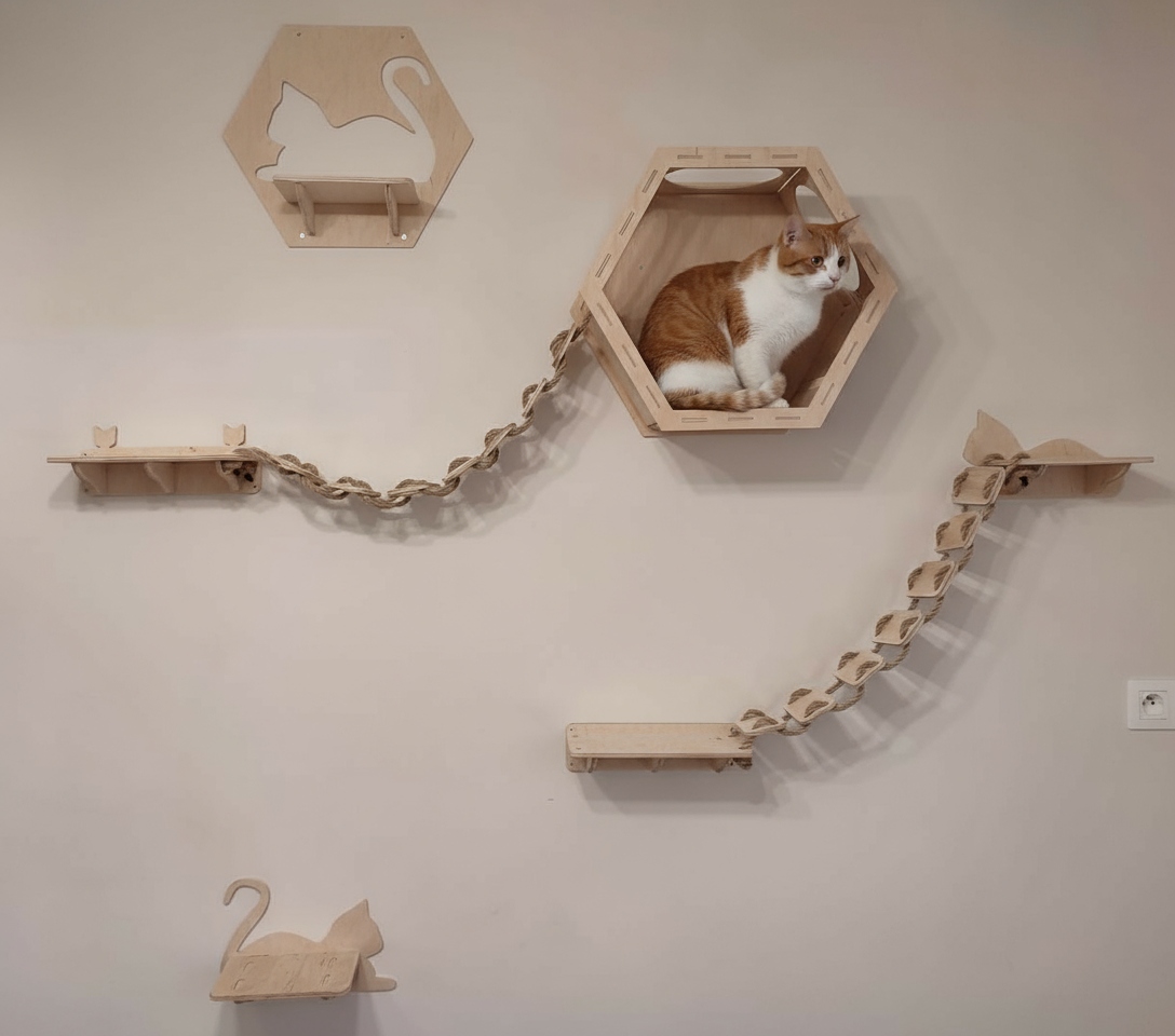 Levně Kociostrada – dráha pro kočky pro libovolnou konfiguraci na vaší stěně