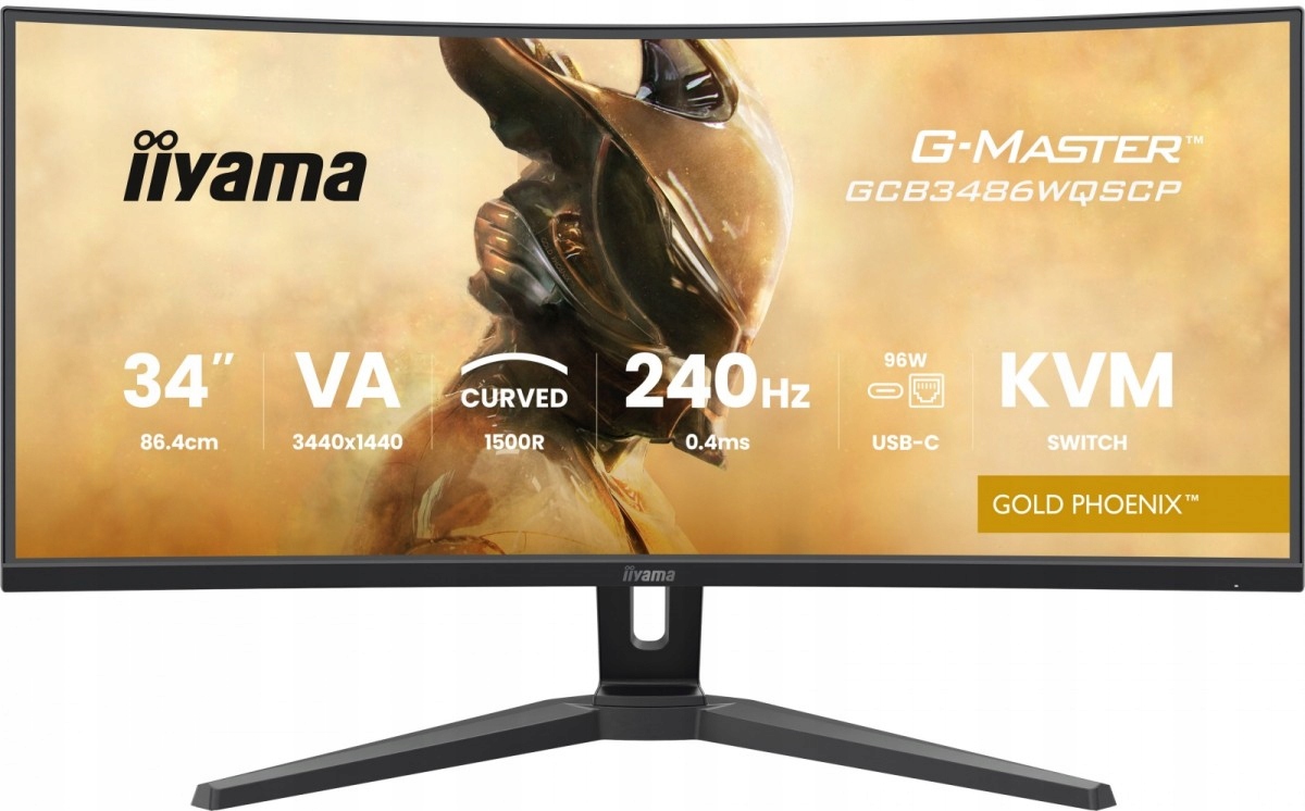 Iiyama Monitor G-Master 34 palců (2.1), Usb-c dok 95W, RJ45, 2x5W, Kvm, PiP