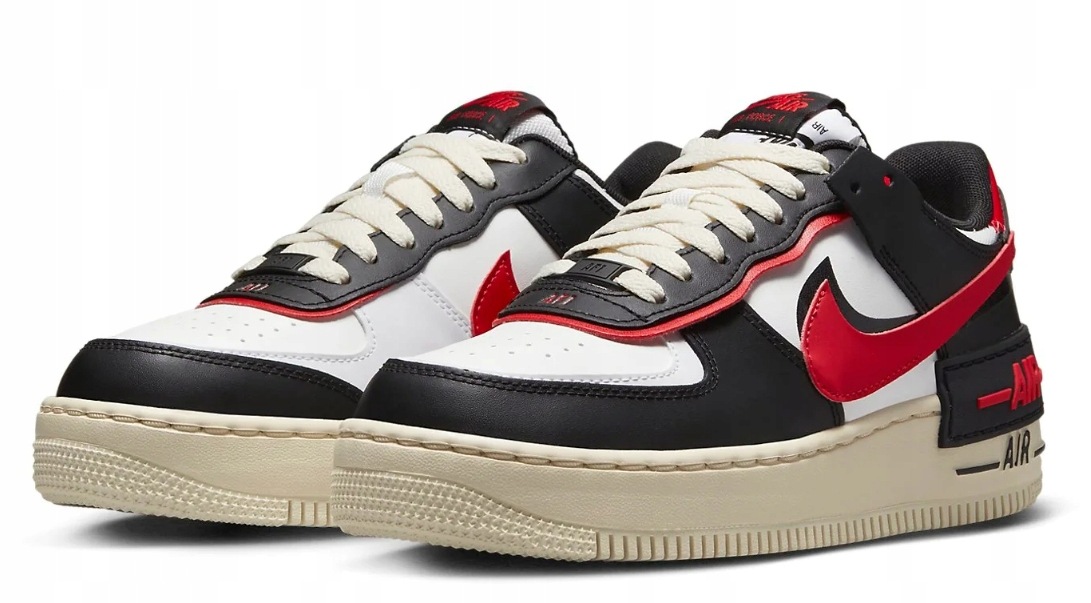 Tenisky Nike Air Force 1 Shadow Bílo Černo Červené DR7883-102 42