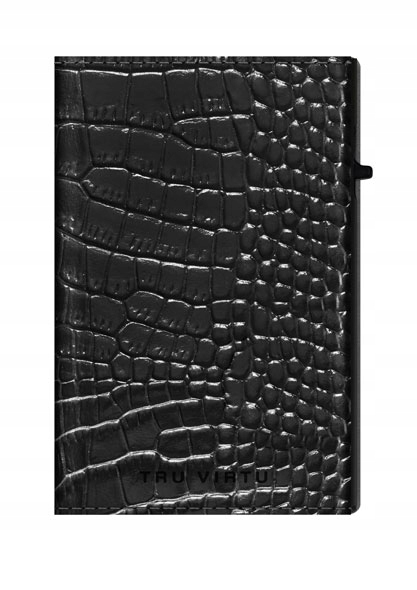 Peněženka Click & Slide Sleek Croco, Black/Black
