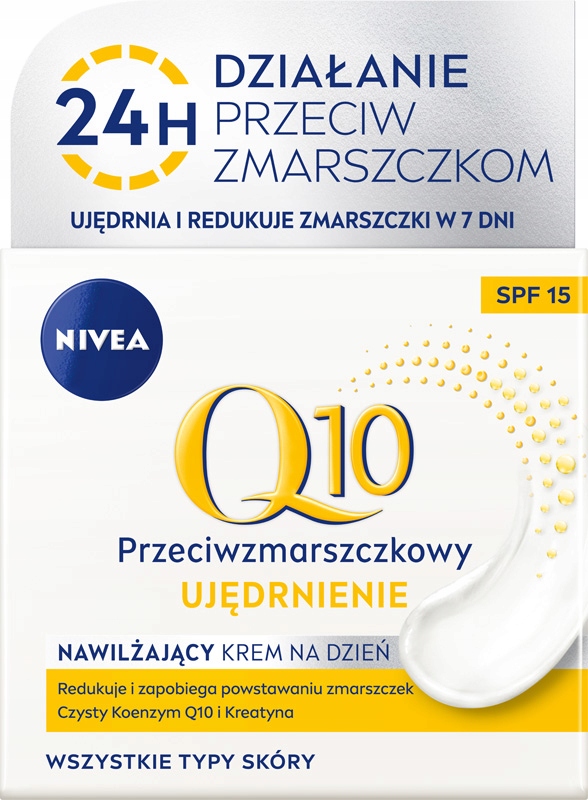 

Krem z filtrem SPF15 dzień Nivea Q10 Ujędrnienie