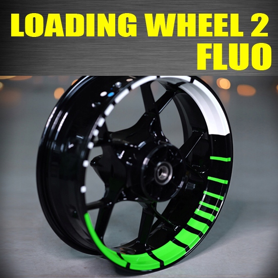 Loading Wheel 2 Fluo Samolepky pásky na kola a ráfky pro Kawasaki