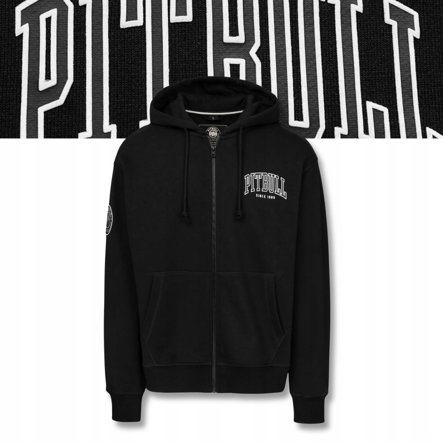 Pánská Tepláková rozepínací mikina s kapucí Pitbull Badger příjemná M
