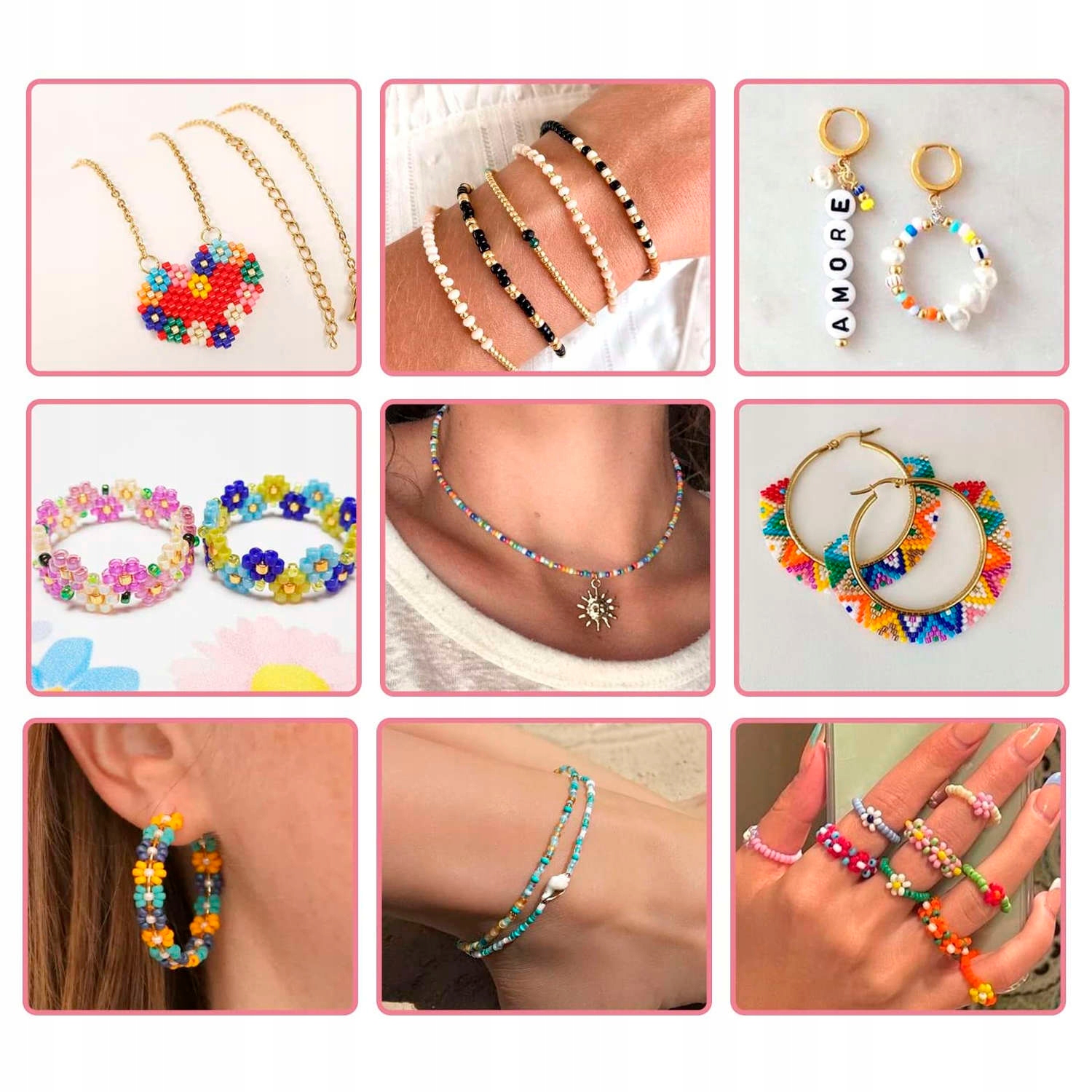 KORALIKI DO BRANSOLETEK ZESTAW KORALIKÓW PREZENT 2 Płeć chłopcy dziewczynki